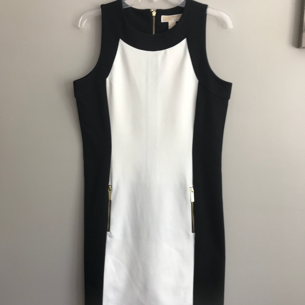 Michael Kors Black and White Color Block Dress NWT
